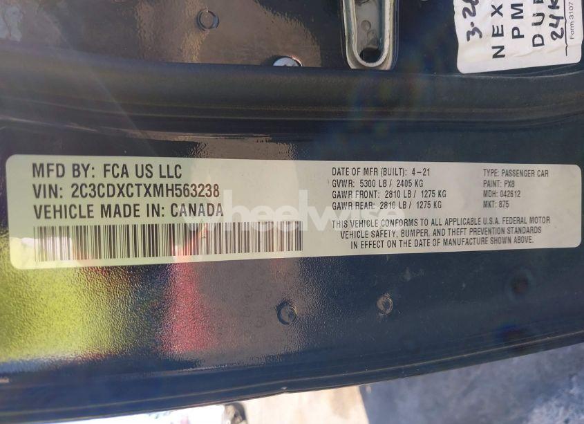 Photo 9 of 2021 Dodge Charger R/T RWD (VIN 2C3CDXCTXMH563238)