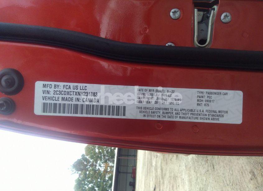 Photo 9 of 2022 Dodge Charger R/T (VIN 2C3CDXCTXNH231883)