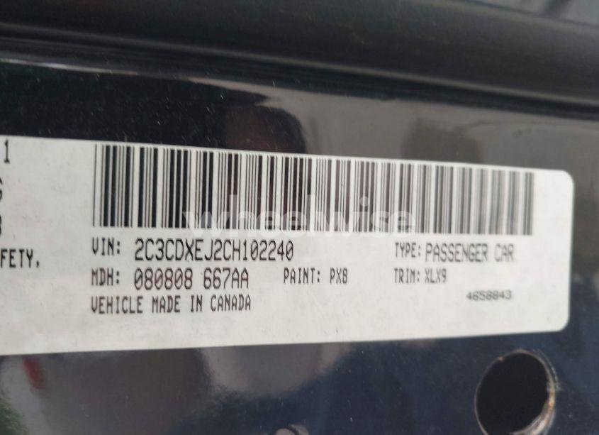 Photo 9 of 2012 Dodge Charger SRT8 (VIN 2C3CDXEJ2CH102240)