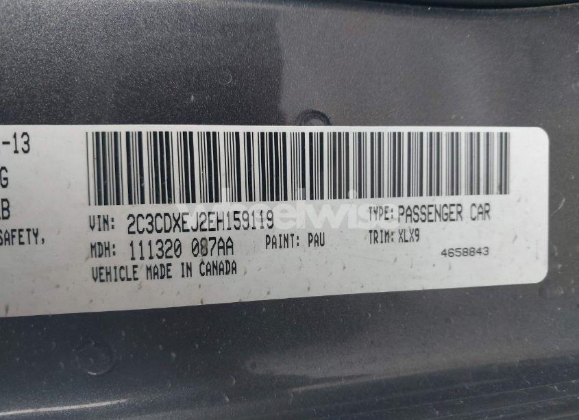 Photo 9 of 2014 Dodge Charger SRT8 (VIN 2C3CDXEJ2EH159119)