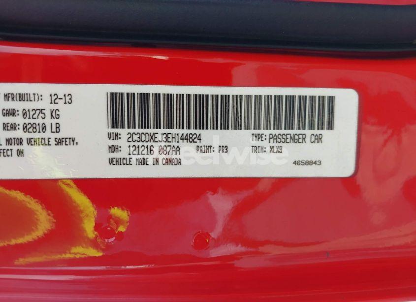 Photo 9 of 2014 Dodge Charger SRT8 (VIN 2C3CDXEJ3EH144824)