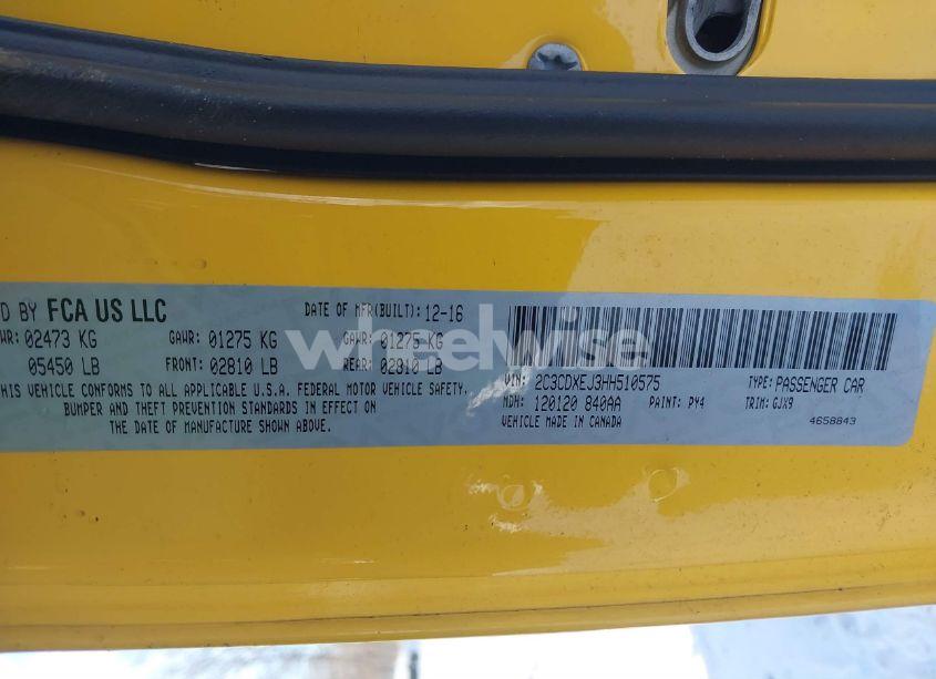 Photo 9 of 2017 Dodge Charger SRT 392 RWD (VIN 2C3CDXEJ3HH510575)