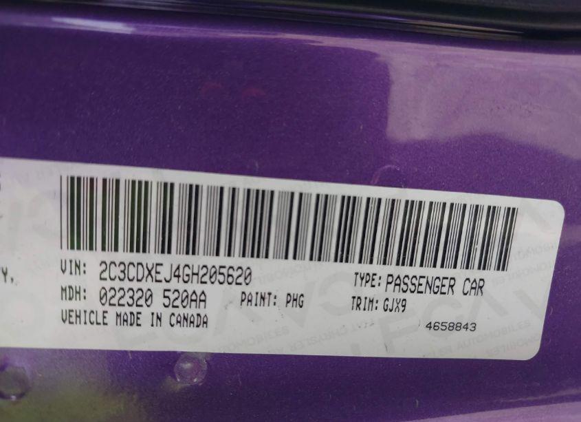 Photo 9 of 2016 Dodge Charger SRT 392 (VIN 2C3CDXEJ4GH205620)