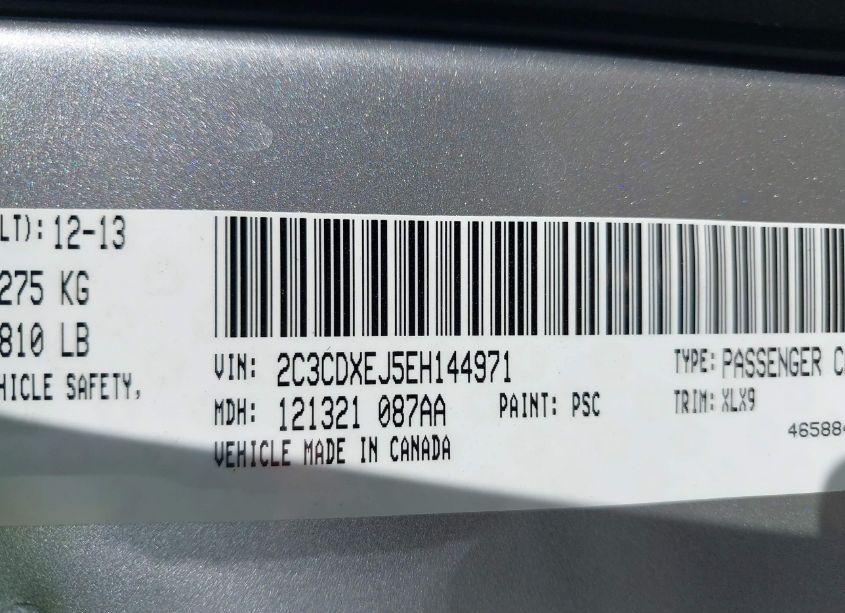 Photo 9 of 2014 Dodge Charger SRT8 (VIN 2C3CDXEJ5EH144971)