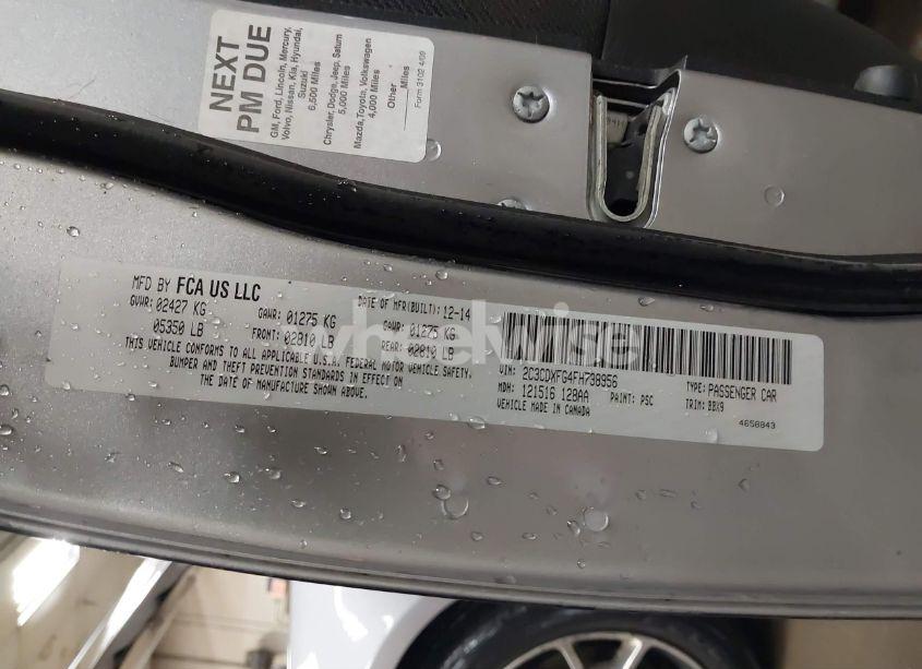 Photo 9 of 2015 Dodge Charger SE (VIN 2C3CDXFG4FH738956)