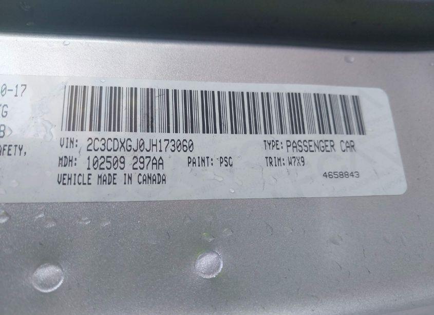 Photo 9 of 2018 Dodge Charger R/T SCAT PACK RWD (VIN 2C3CDXGJ0JH173060)