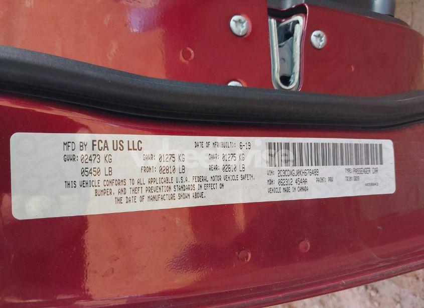 Photo 9 of 2019 Dodge Charger SCAT PACK RWD (VIN 2C3CDXGJ0KH676489)