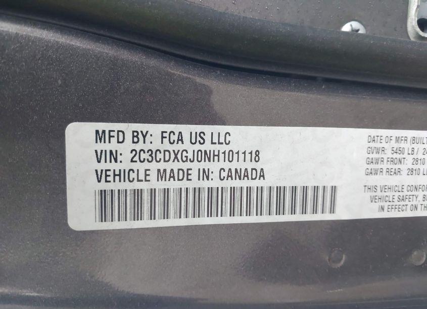 Photo 9 of 2022 Dodge Charger SCAT PACK WIDEBODY (VIN 2C3CDXGJ0NH101118)