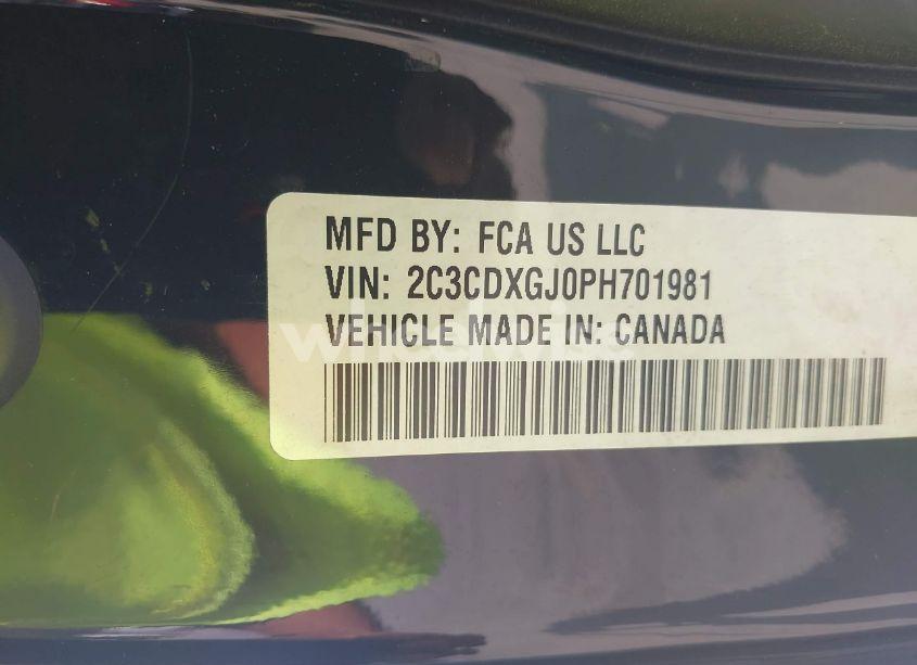 Photo 9 of 2023 Dodge Charger SCAT PACK WIDEBODY (VIN 2C3CDXGJ0PH701981)