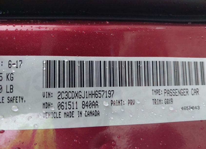 Photo 9 of 2017 Dodge Charger R/T SCAT PACK RWD (VIN 2C3CDXGJ1HH657197)