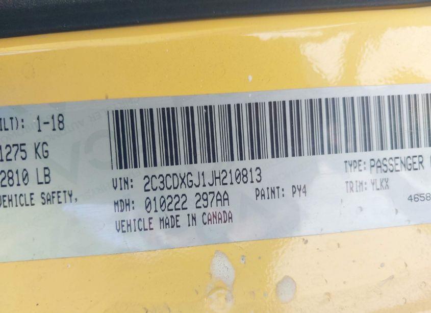 Photo 9 of 2018 Dodge Charger DAYTONA 392 RWD (VIN 2C3CDXGJ1JH210813)