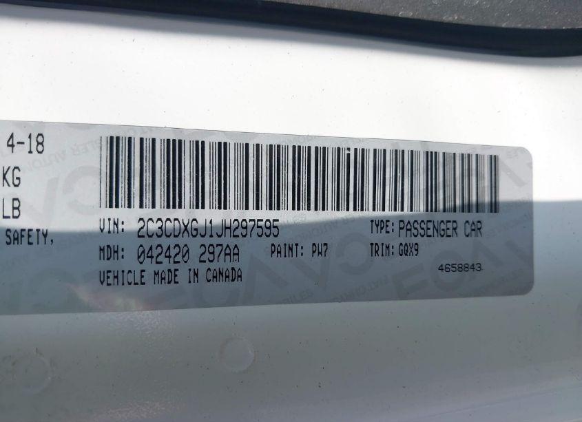 Photo 9 of 2018 Dodge Charger R/T SCAT PACK RWD (VIN 2C3CDXGJ1JH297595)