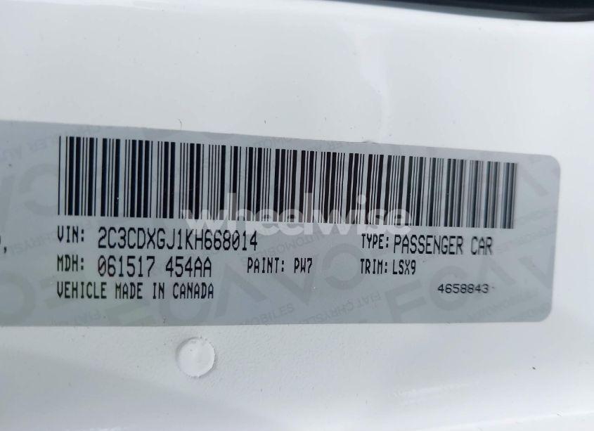 Photo 9 of 2019 Dodge Charger SCAT PACK RWD (VIN 2C3CDXGJ1KH668014)