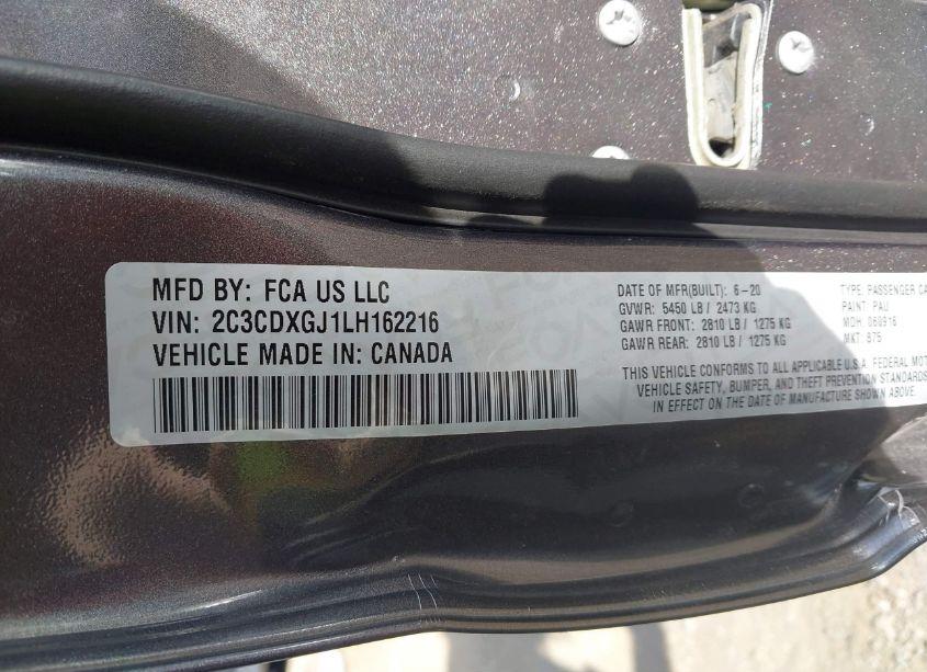 Photo 9 of 2020 Dodge Charger SCAT PACK RWD (VIN 2C3CDXGJ1LH162216)