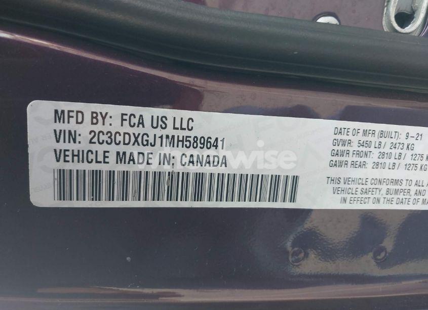 Photo 9 of 2021 Dodge Charger SCAT PACK WIDEBODY RWD (VIN 2C3CDXGJ1MH589641)