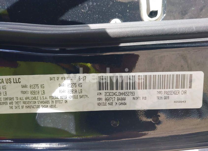 Photo 9 of 2017 Dodge Charger R/T SCAT PACK RWD (VIN 2C3CDXGJ3HH652793)