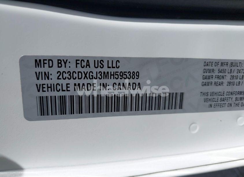 Photo 9 of 2021 Dodge Charger SCAT PACK RWD (VIN 2C3CDXGJ3MH595389)