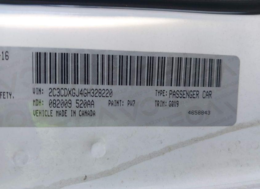 Photo 9 of 2016 Dodge Charger R/T SCAT PACK (VIN 2C3CDXGJ4GH328220)