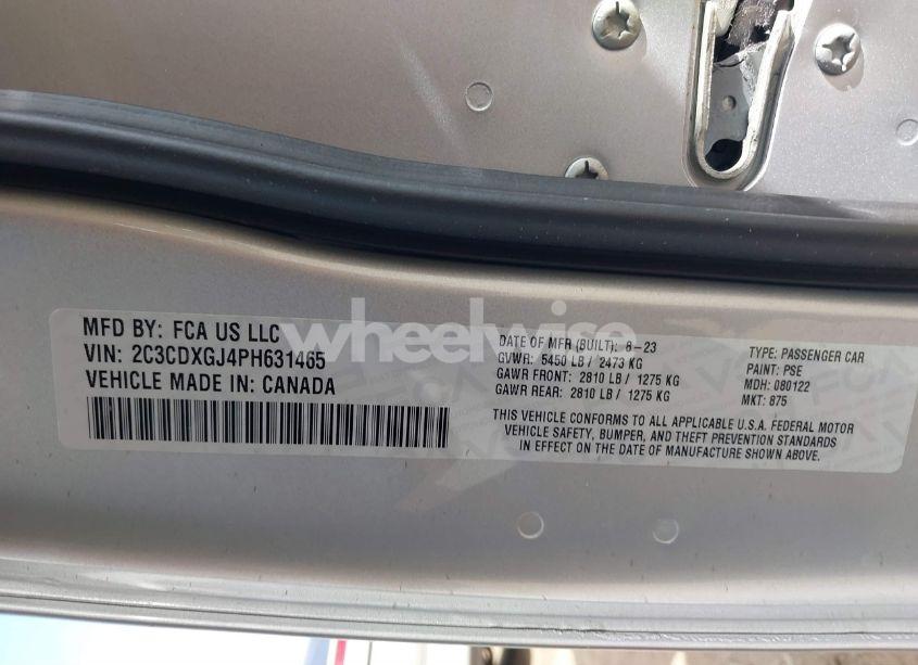 Photo 9 of 2023 Dodge Charger SCAT PACK WIDEBODY (VIN 2C3CDXGJ4PH631465)