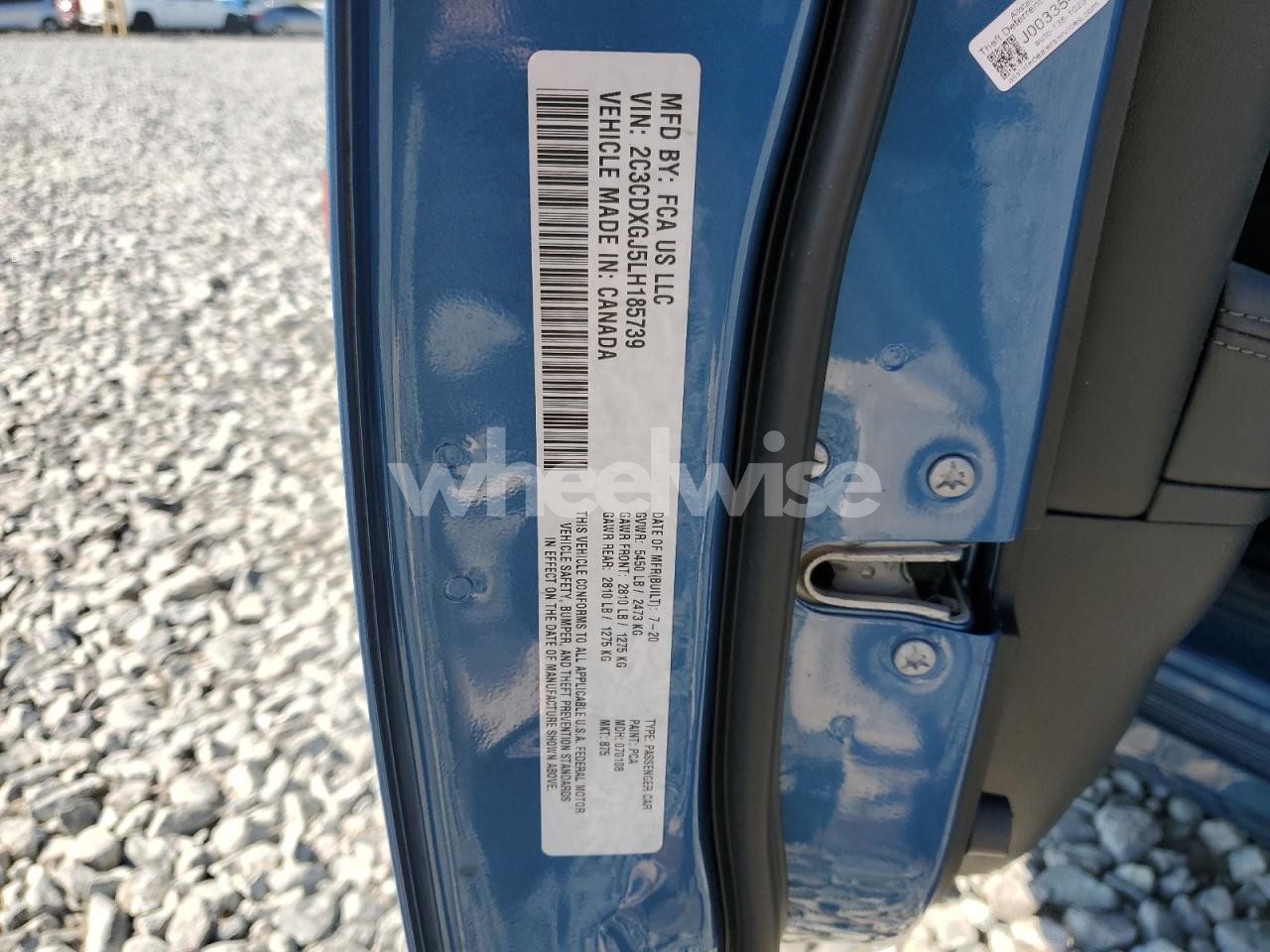 Photo 12 of 2020 DODGE CHARGER SCAT PACK (VIN 2C3CDXGJ5LH185739)