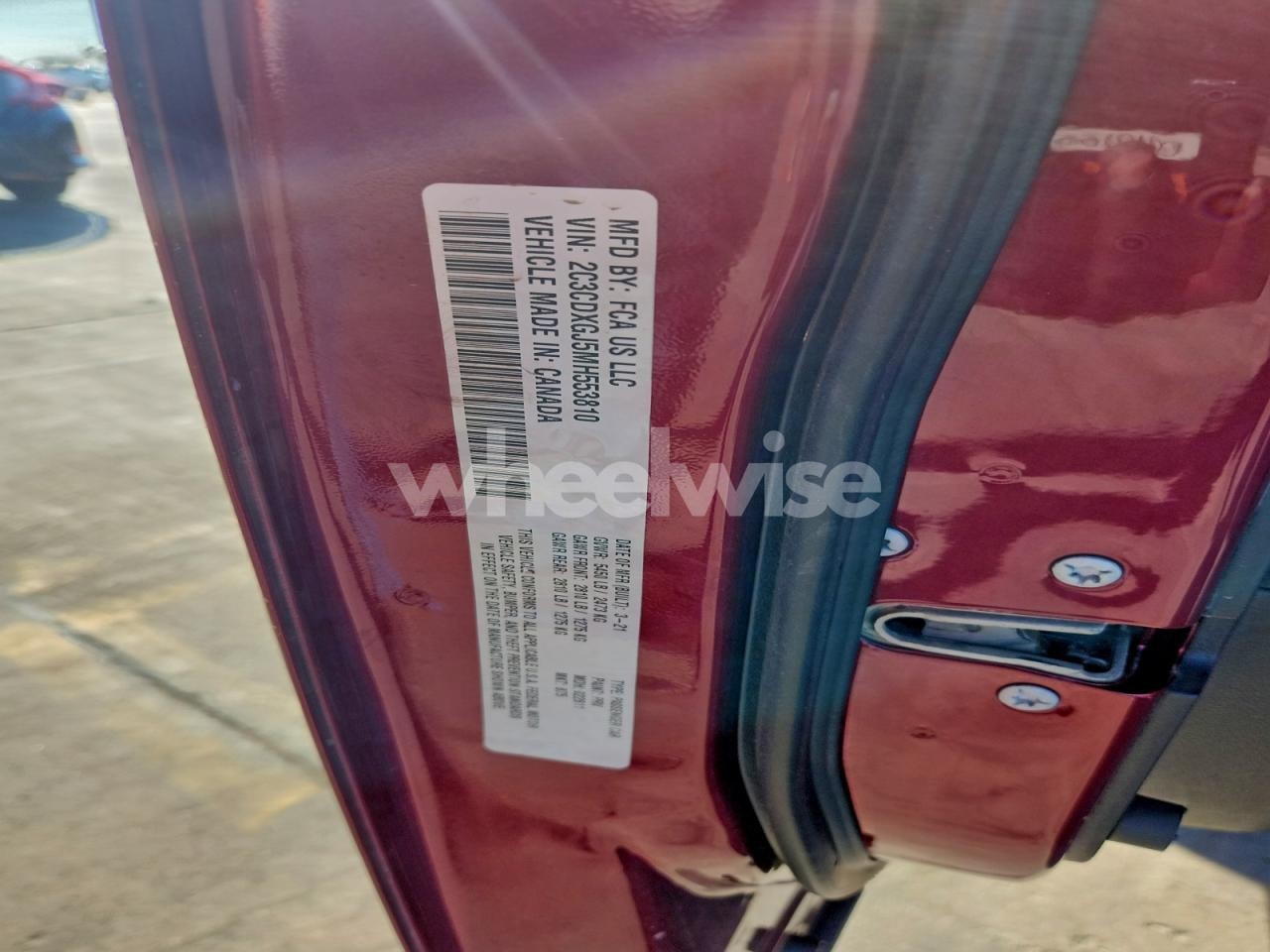 Photo 13 of 2021 DODGE CHARGER SCAT PACK (VIN 2C3CDXGJ5MH553810)