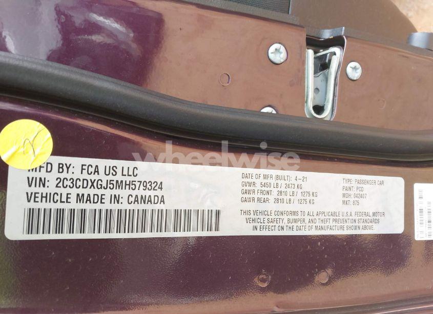 Photo 9 of 2021 Dodge Charger SCAT PACK RWD (VIN 2C3CDXGJ5MH579324)