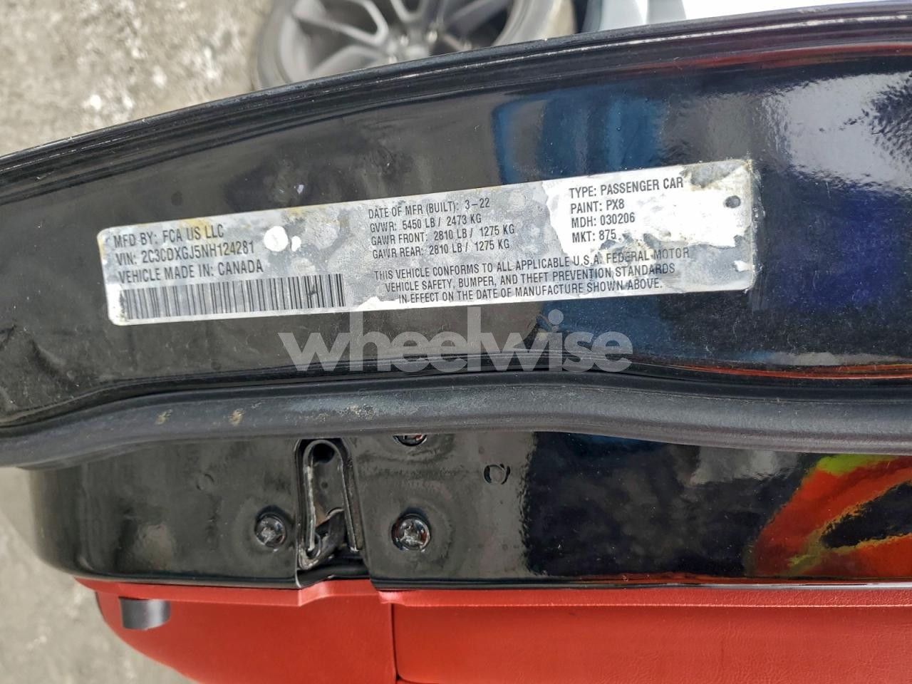 Photo 13 of 2022 DODGE CHARGER SCAT PACK (VIN 2C3CDXGJ5NH124281)