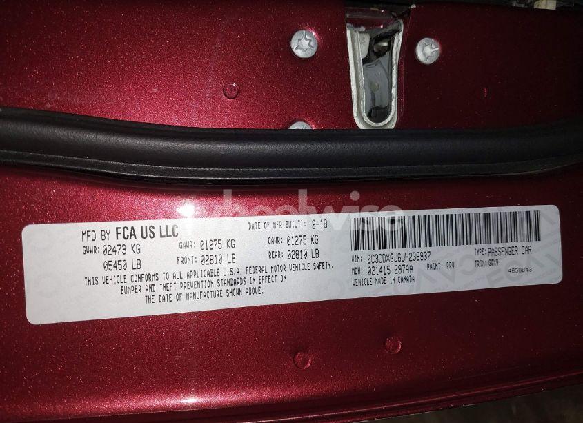 Photo 9 of 2018 Dodge Charger R/T SCAT PACK RWD (VIN 2C3CDXGJ6JH236937)