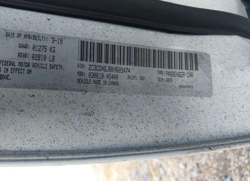 Photo 9 of 2019 Dodge Charger SCAT PACK RWD (VIN 2C3CDXGJ6KH605474)