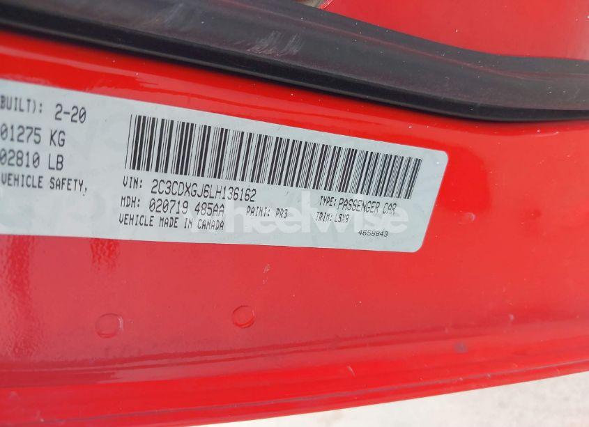 Photo 9 of 2020 Dodge Charger SCAT PACK RWD (VIN 2C3CDXGJ6LH136162)