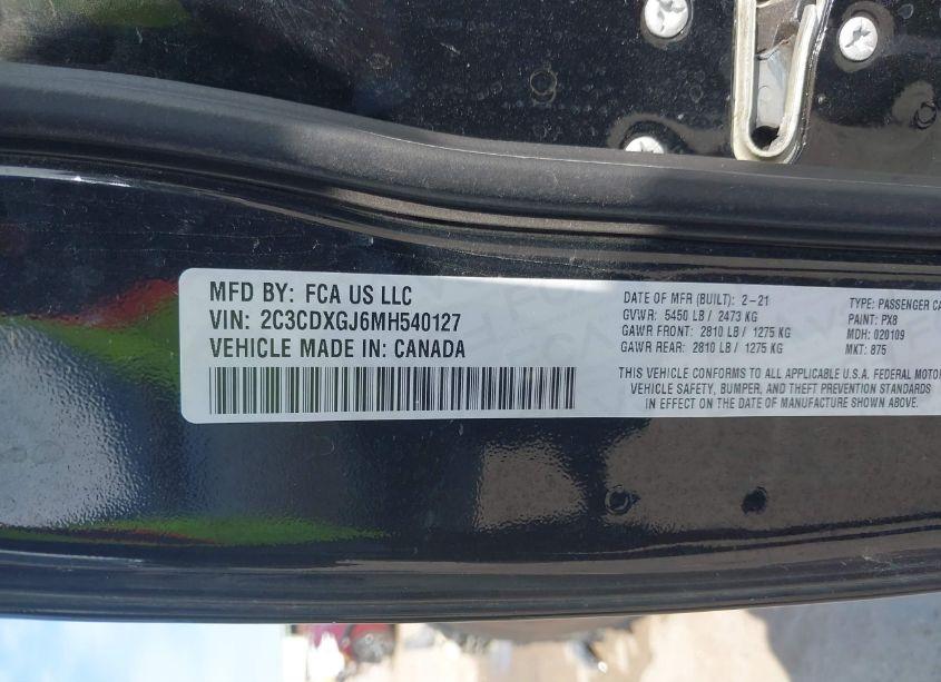 Photo 9 of 2021 Dodge Charger SCAT PACK RWD (VIN 2C3CDXGJ6MH540127)