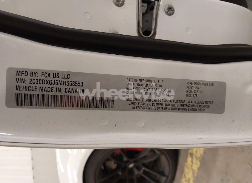 Photo 9 of 2021 Dodge Charger SCAT PACK WIDEBODY RWD (VIN 2C3CDXGJ6MH563553)