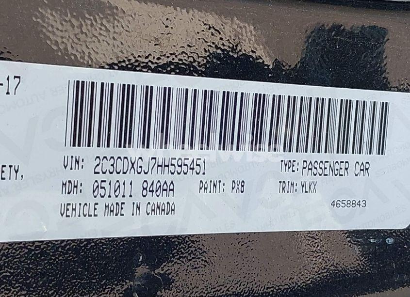 Photo 9 of 2017 Dodge Charger DAYTONA 392 RWD (VIN 2C3CDXGJ7HH595451)