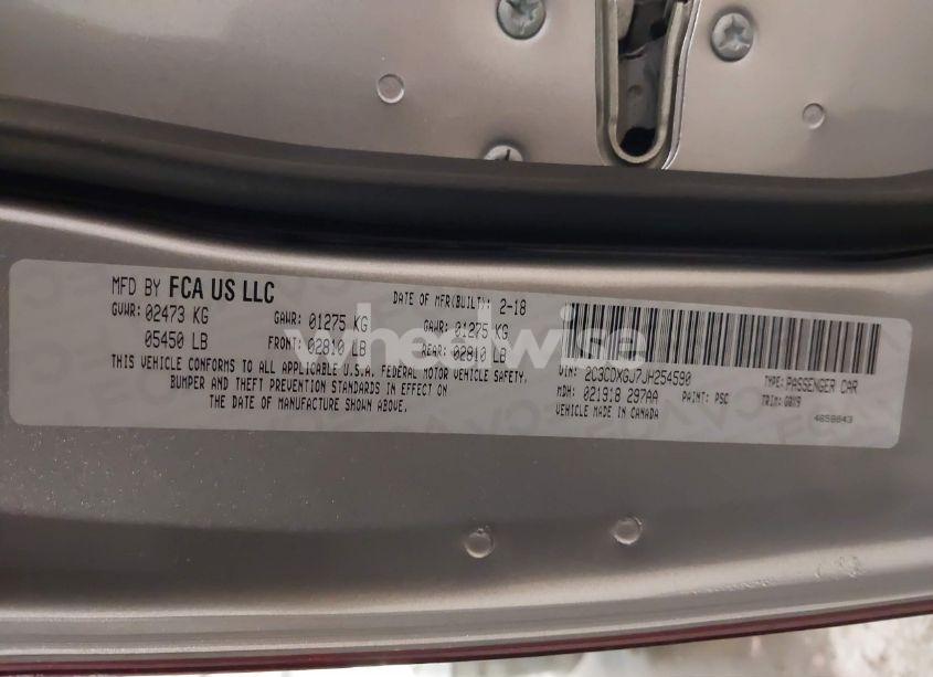 Photo 9 of 2018 Dodge Charger R/T SCAT PACK RWD (VIN 2C3CDXGJ7JH254590)