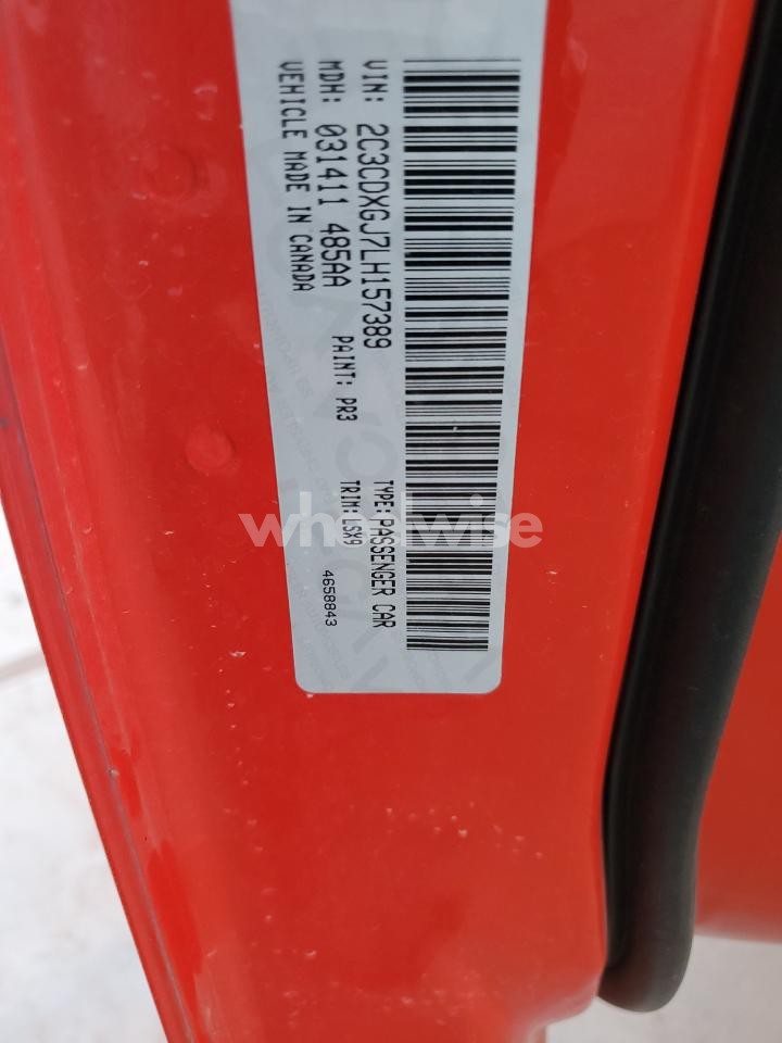 Photo 12 of 2020 DODGE CHARGER SCAT PACK N/A (VIN 2C3CDXGJ7LH157389)