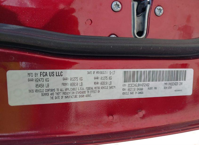 Photo 9 of 2017 Dodge Charger R/T SCAT PACK (VIN 2C3CDXGJ8HH652482)