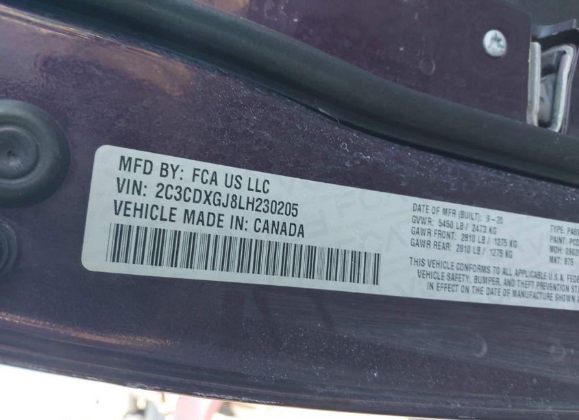 Photo 9 of 2020 Dodge Charger SCAT PACK WIDEBODY RWD (VIN 2C3CDXGJ8LH230205)