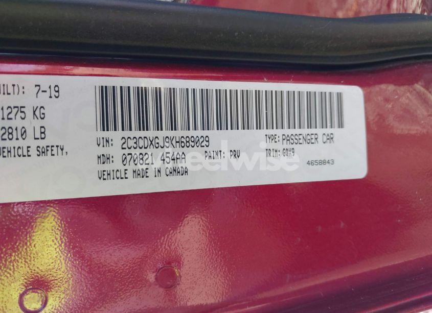 Photo 9 of 2019 Dodge Charger SCAT PACK RWD (VIN 2C3CDXGJ9KH689029)