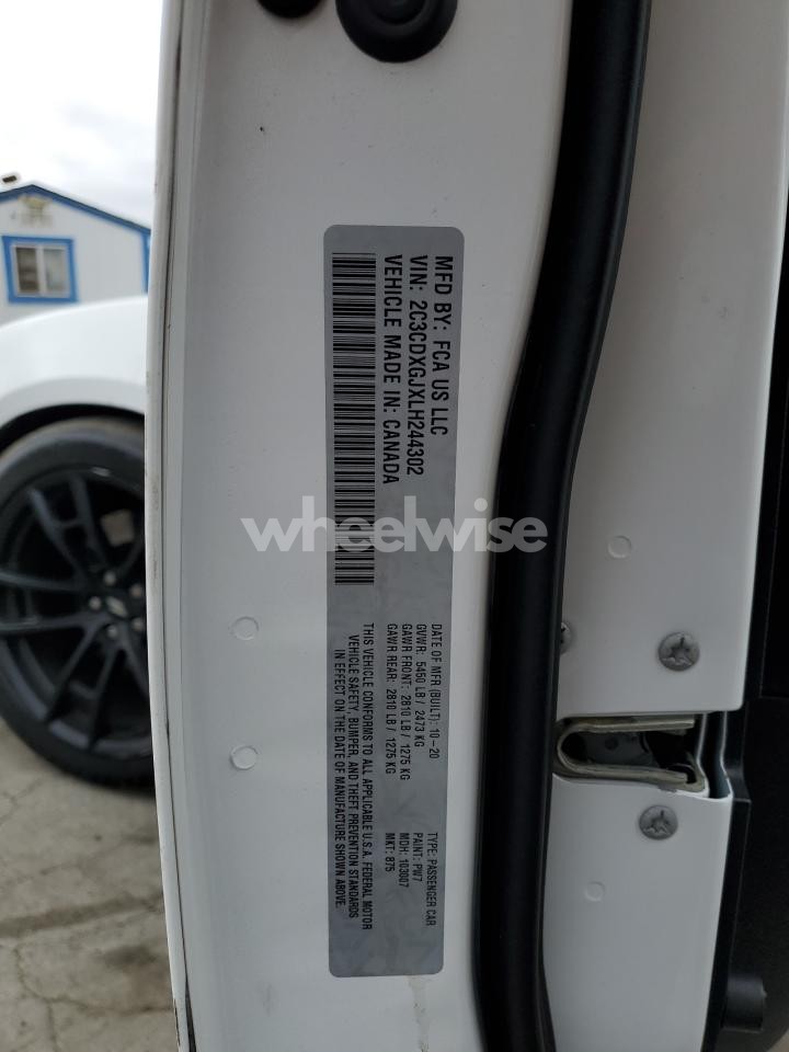 Photo 13 of 2020 DODGE CHARGER SCAT PACK N/A (VIN 2C3CDXGJXLH244302)