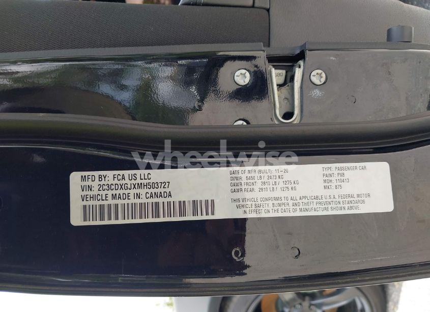 Photo 9 of 2021 Dodge Charger SCAT PACK RWD (VIN 2C3CDXGJXMH503727)