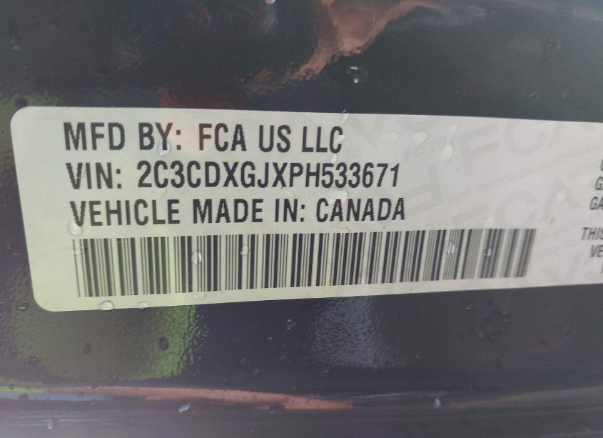 Photo 9 of 2023 Dodge Charger SCAT PACK WIDEBODY (VIN 2C3CDXGJXPH533671)