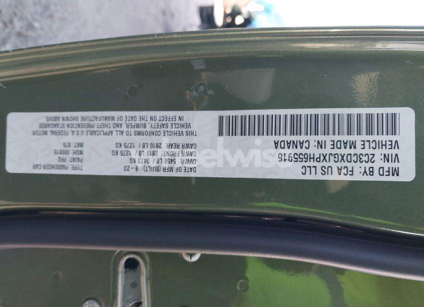 Photo 9 of 2023 Dodge Charger SCAT PACK WIDEBODY (VIN 2C3CDXGJXPH655916)