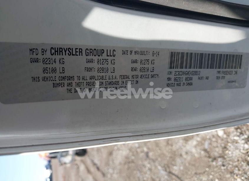 Photo 9 of 2014 Dodge Charger SXT (VIN 2C3CDXHG0EH328912)