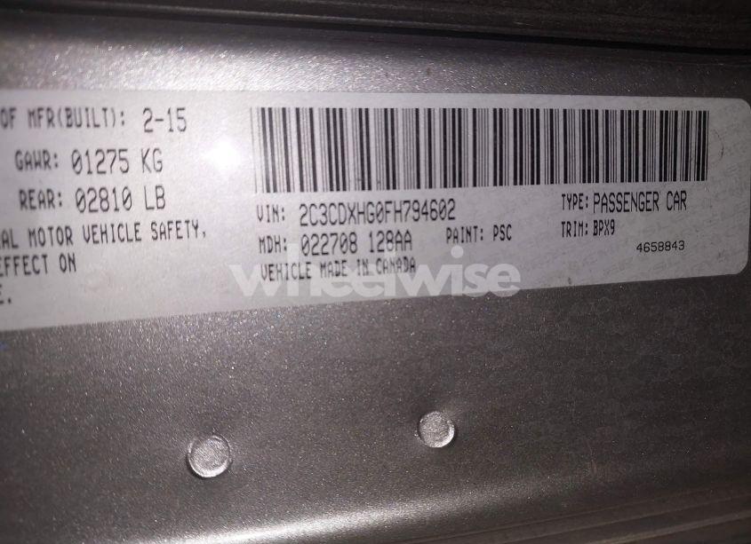 Photo 9 of 2015 Dodge Charger SXT (VIN 2C3CDXHG0FH794602)