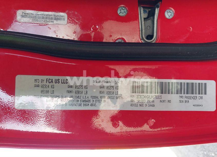 Photo 9 of 2018 Dodge Charger SXT PLUS RWD (VIN 2C3CDXHG0JH179315)