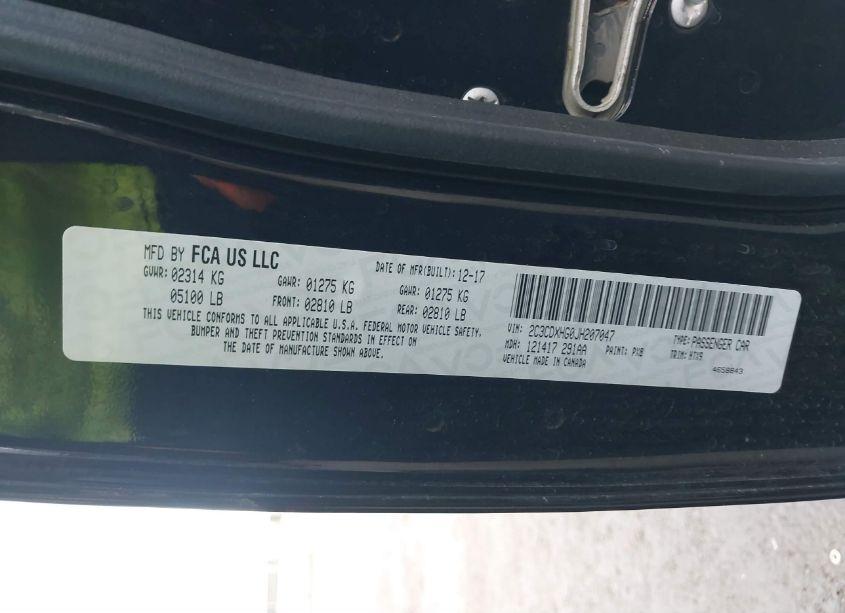 Photo 9 of 2018 Dodge Charger SXT PLUS RWD (VIN 2C3CDXHG0JH207047)