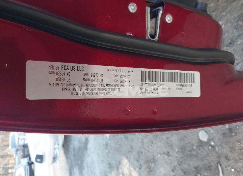 Photo 9 of 2019 Dodge Charger GT RWD (VIN 2C3CDXHG0KH597097)