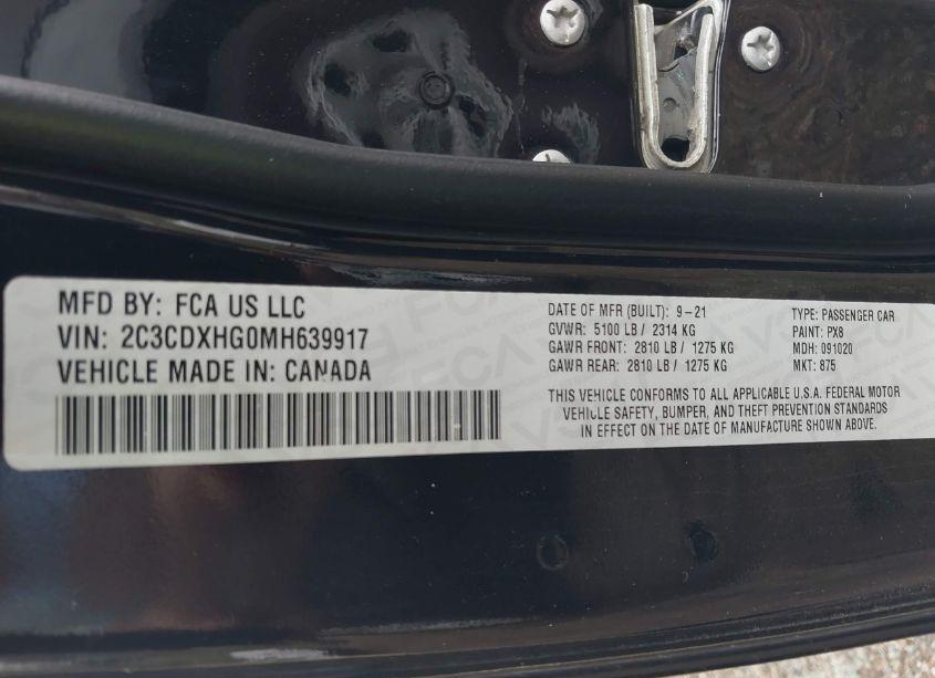 Photo 9 of 2021 Dodge Charger GT RWD (VIN 2C3CDXHG0MH639917)