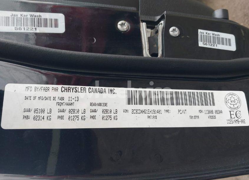 Photo 9 of 2014 Dodge Charger SXT (VIN 2C3CDXHG1EH191401)