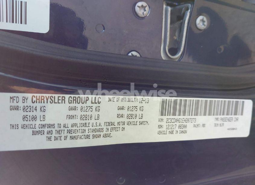 Photo 9 of 2014 Dodge Charger SXT PLUS (VIN 2C3CDXHG1EH207273)